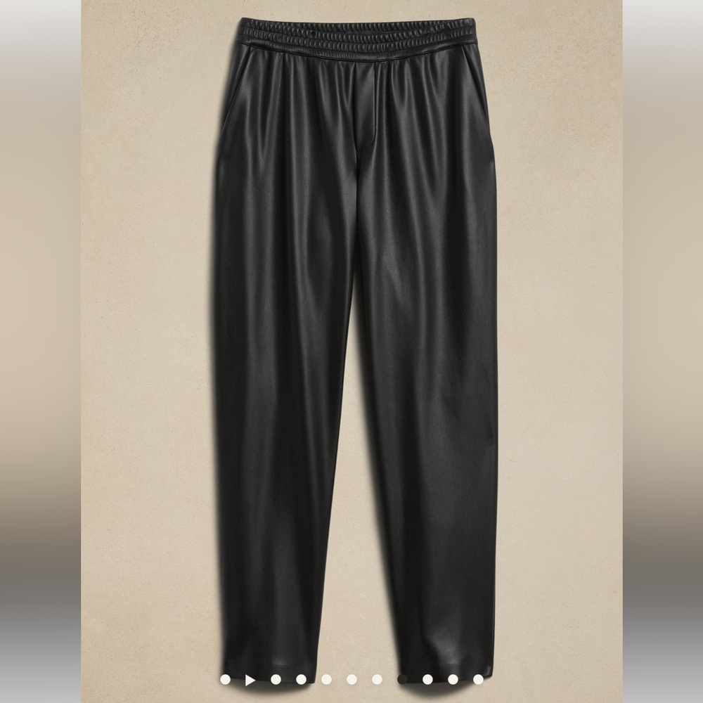Banana Republic VEGAN LEATHER PANT black
